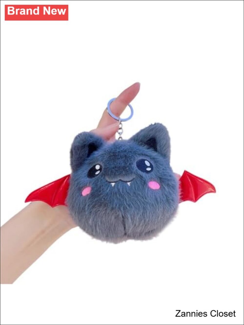 👻 Bat Plush Keychain with Devil Wing for Backpack Funny Bag Charm Halloween